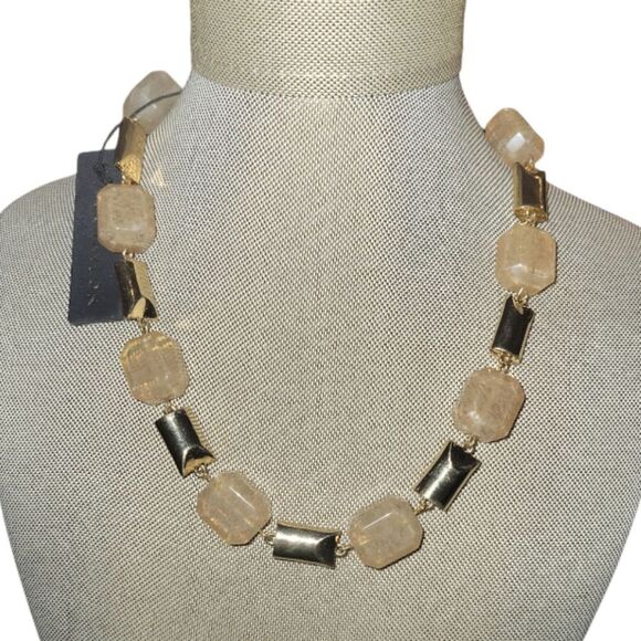 Ann Taylor Womens Mixed Metal Statement Necklace Nwt - Picture 1 of 6